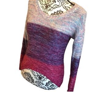 Vintage Crew Neck Purple Ombre Sweater S